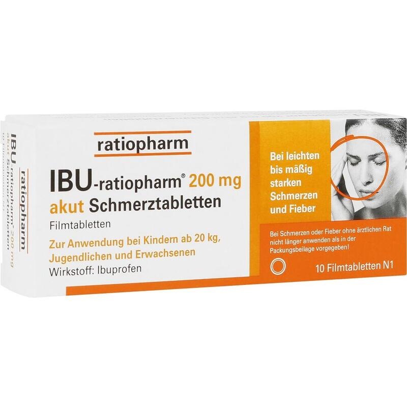 IBU-RATIOPHARM 200 mg akut Schmerztbl.Filmtabl.