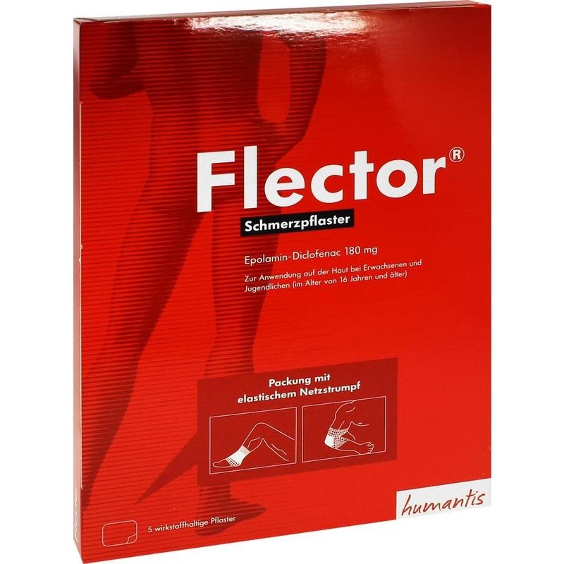 FLECTOR Schmerzpflaster+elastischer Netzstrumpf