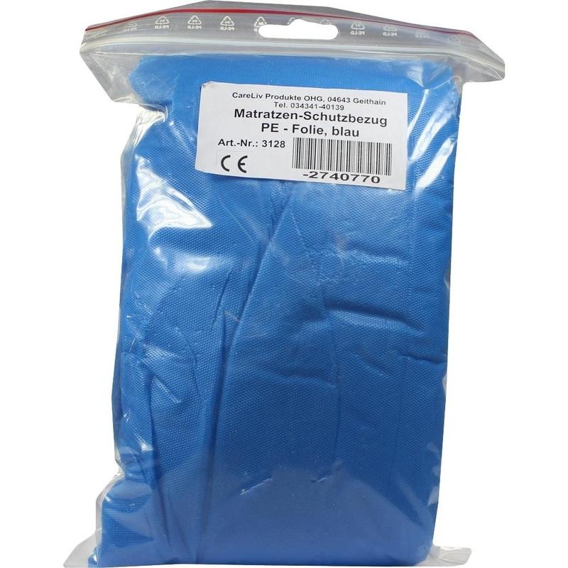 MATRATZEN SCHUTZBEZUG PE-Folie blau