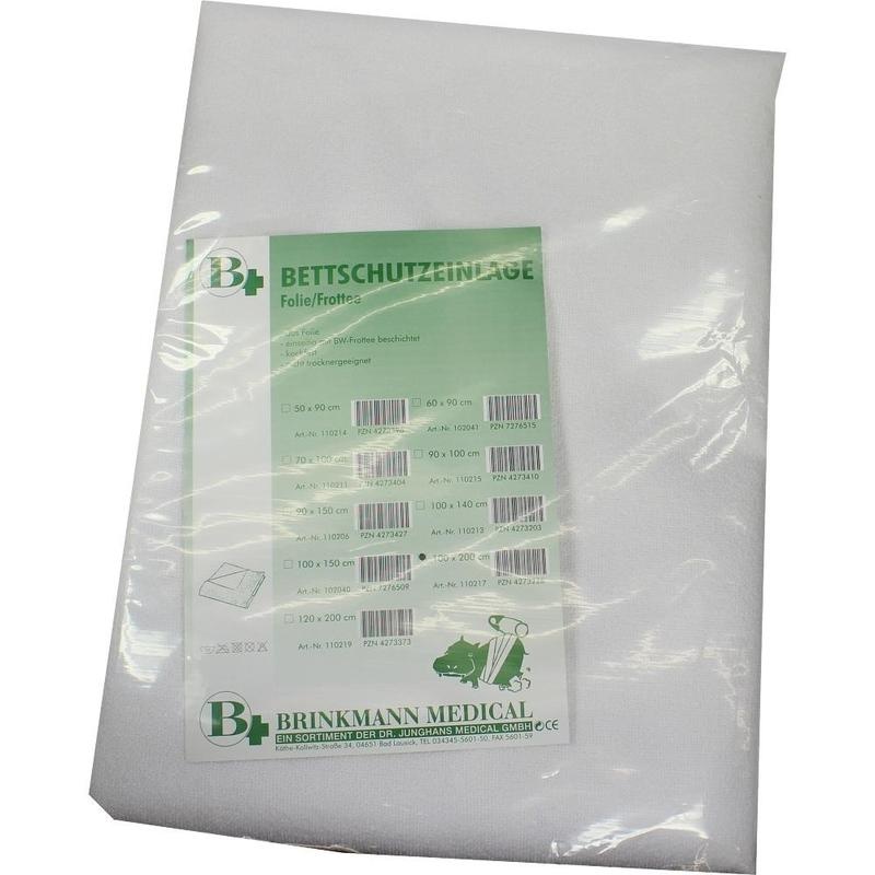 BETTSCHUTZEINLAGE Folie Frottee 100x200 cm
