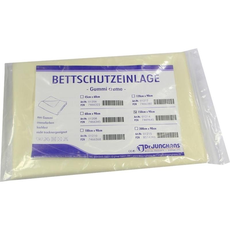 BETTSCHUTZEINLAGE Gummi 90x150 cm creme