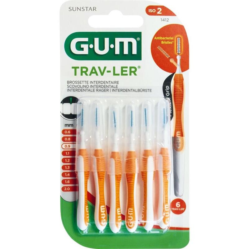 GUM TRAV-LER 0,9mm Kerze orange Intendent.+6Kappen