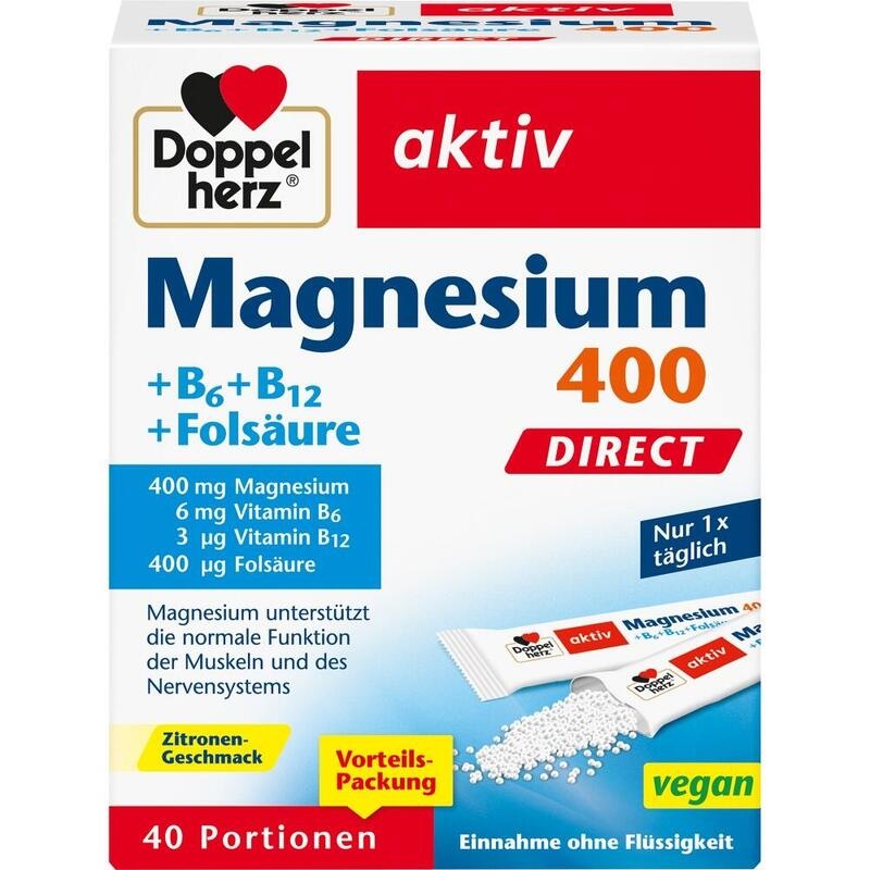 DOPPELHERZ Magnesium+B Vitamine DIRECT Pellets