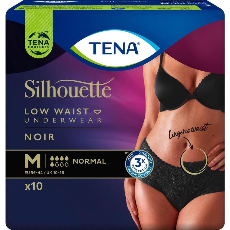TENA SILHOUETTE normal M noir Inkontinenz Pants
