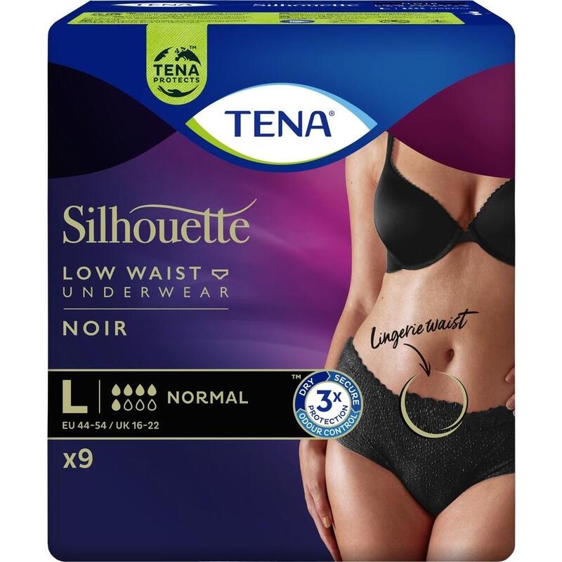 TENA SILHOUETTE normal L noir Inkontinenz Pants