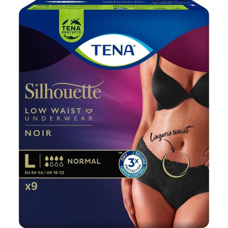 TENA SILHOUETTE normal L noir Inkontinenz Pants