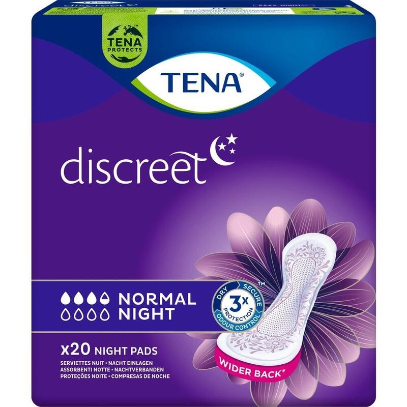 TENA DISCREET Inkontinenz Einlagen normal night