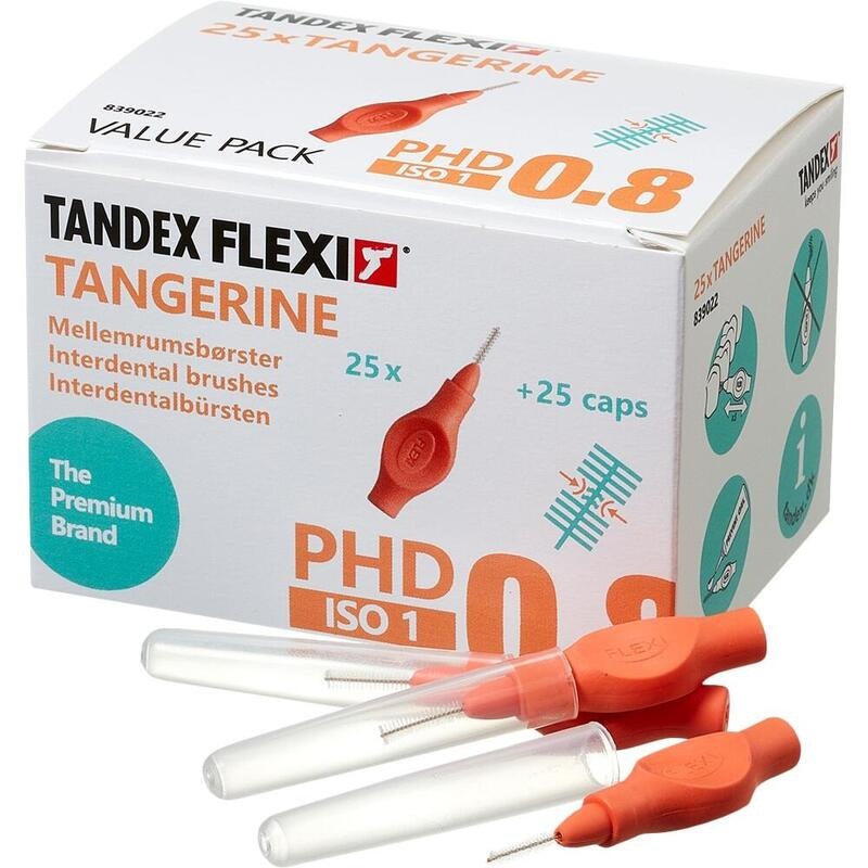 TANDEX FLEXI Interdentalb.PHD 0.8/ISO 1 tangerine