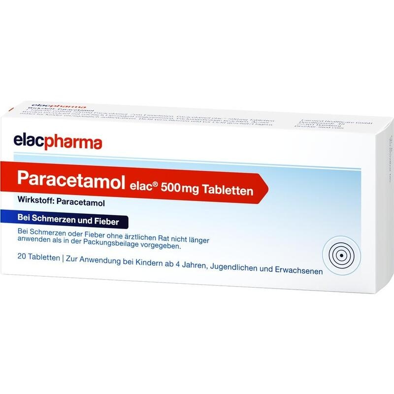 PARACETAMOL elac 500 mg Tabletten