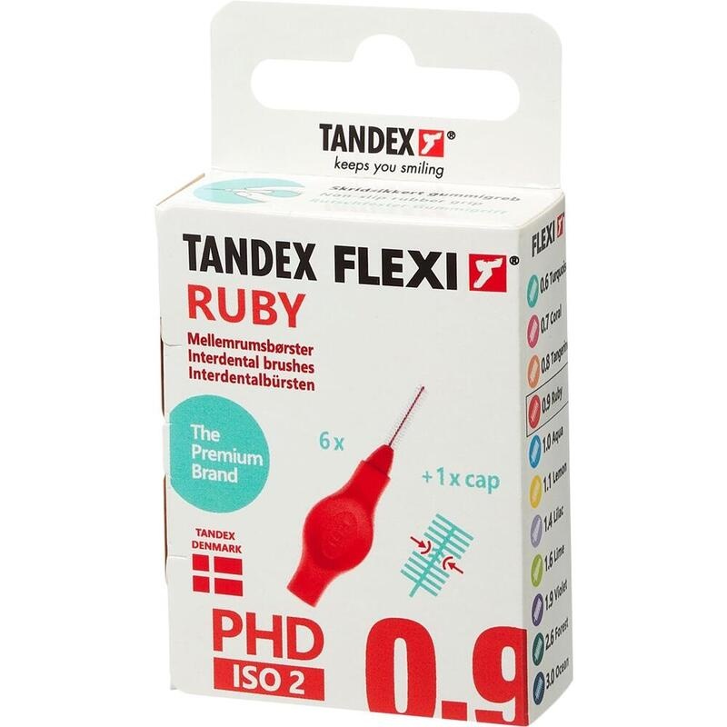 TANDEX FLEXI Interdentalb.PHD 0.9/ISO 2 ruby
