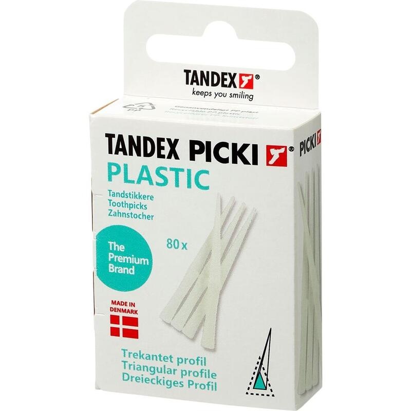 TANDEX PICKI Zahnstocher Plastik weiss dreieckig
