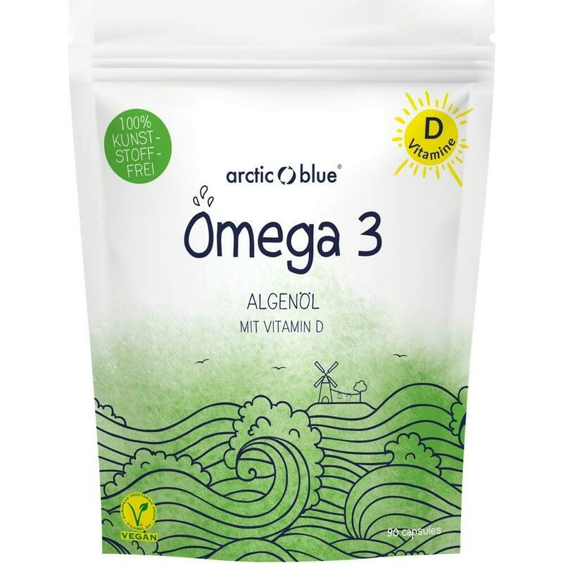 OMEGA-3 ALGENÖL Kapseln DHA Vitamin D Arctic Blue