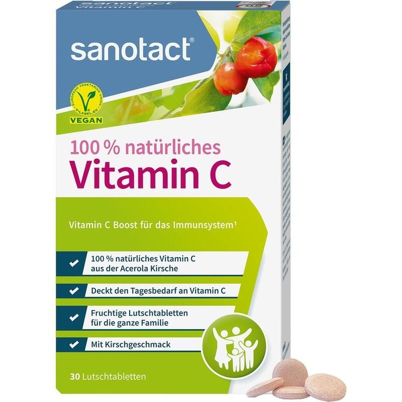 SANOTACT 100% natürliches Vitamin C Lutschtabl.
