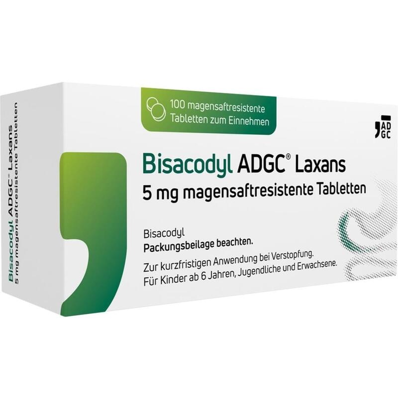 BISACODYL ADGC Laxans 5 mg magensaftres.Tabletten