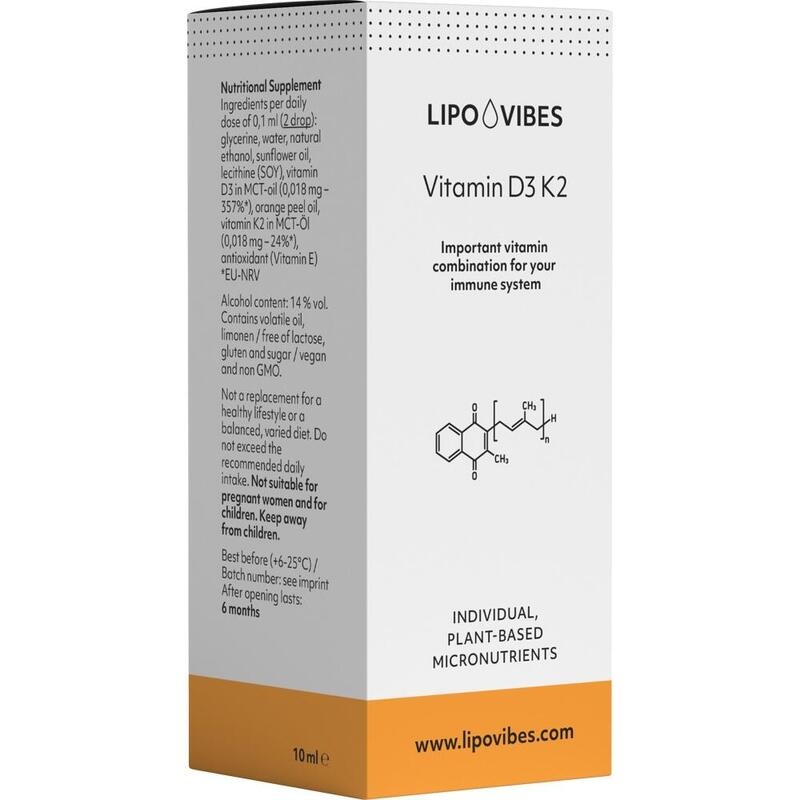 LIPOVIBES Pure Vitamin D3K2 Tropfen zum Einnehmen