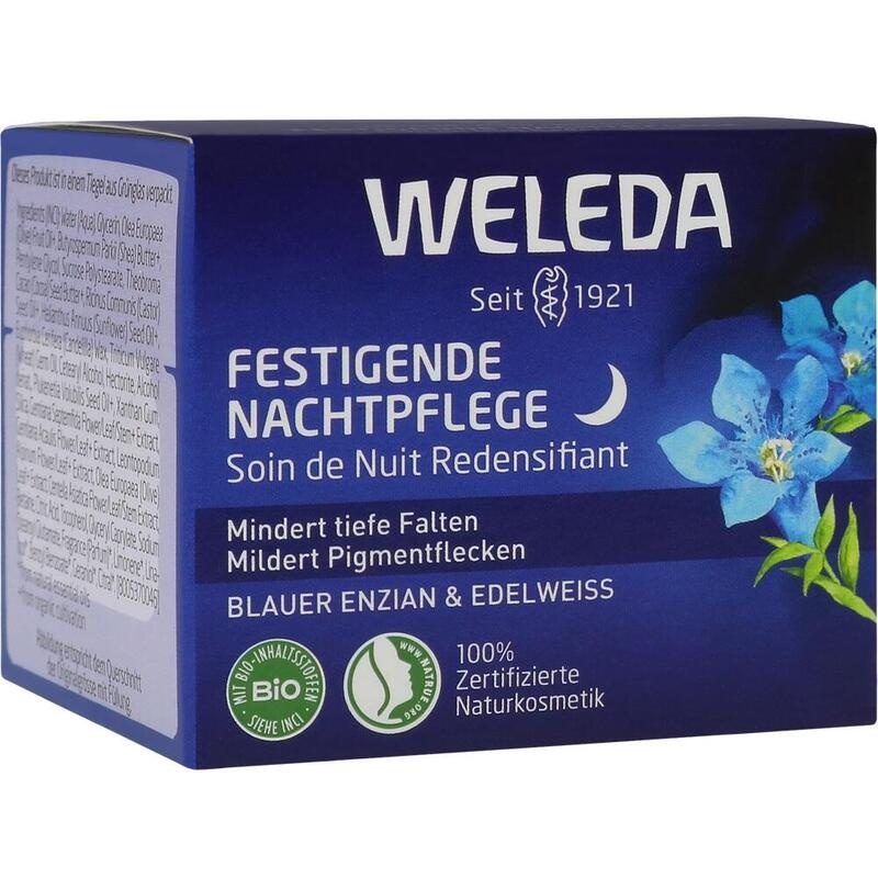 WELEDA festigende Nachtpflege blauer Enzian&Edelw.