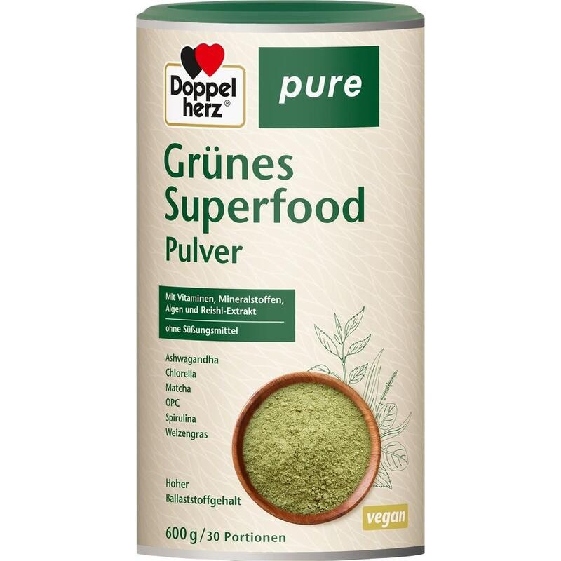 DOPPELHERZ Grünes Superfood pure Pulver