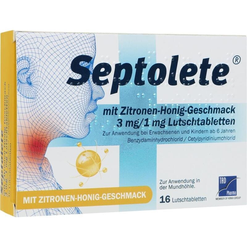 SEPTOLETE m.Zitronen-Honig-Geschm.3mg/1mg Lut.-T.