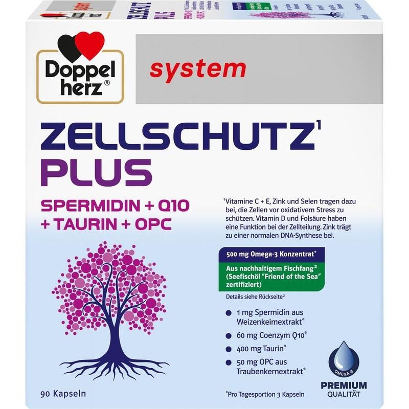 DOPPELHERZ Zellschutz Plus Spermid.+Q10+Taurin+OPC